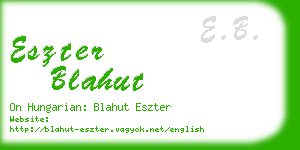 eszter blahut business card